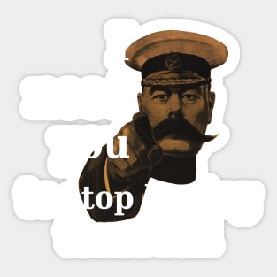 Lord Kitchener Needs You to Stop Buying Toilet Roll Sticker